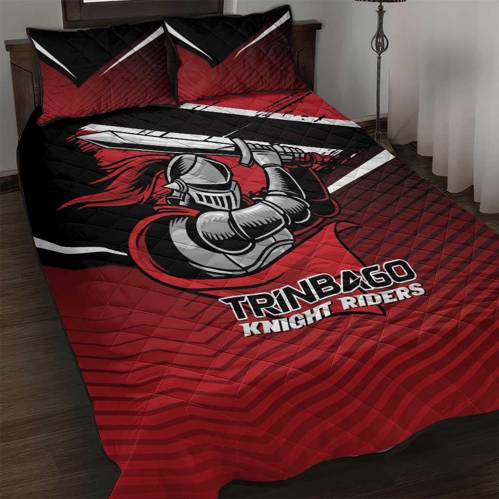 Knight Riders Trinbago Cricket Quilt Bed Set Play Fight Win Repeat LT01