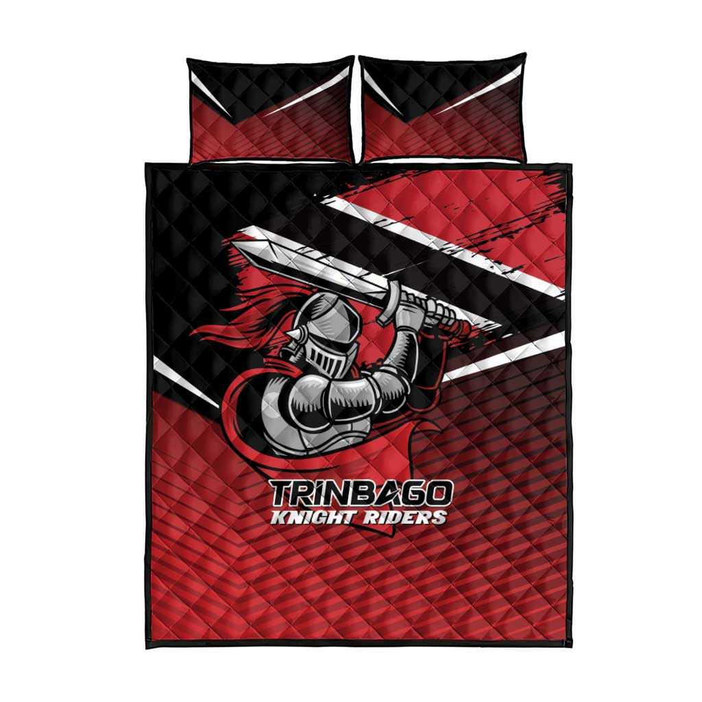 Knight Riders Trinbago Cricket Quilt Bed Set Play Fight Win Repeat LT01
