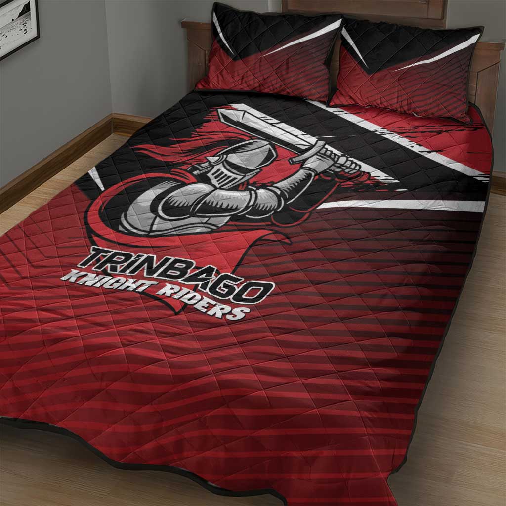 Knight Riders Trinbago Cricket Quilt Bed Set Play Fight Win Repeat LT01