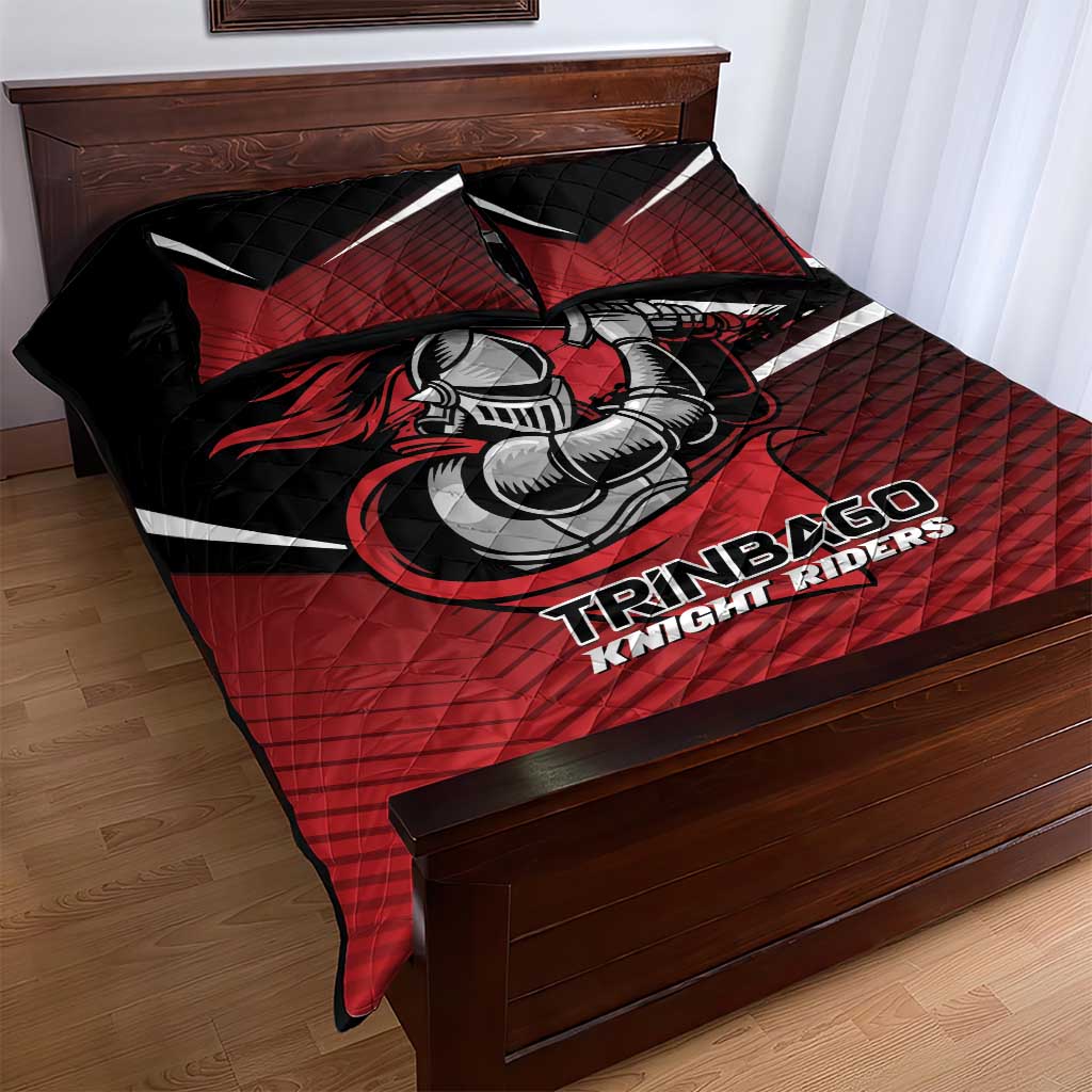 Knight Riders Trinbago Cricket Quilt Bed Set Play Fight Win Repeat LT01