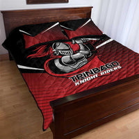 Knight Riders Trinbago Cricket Quilt Bed Set Play Fight Win Repeat LT01