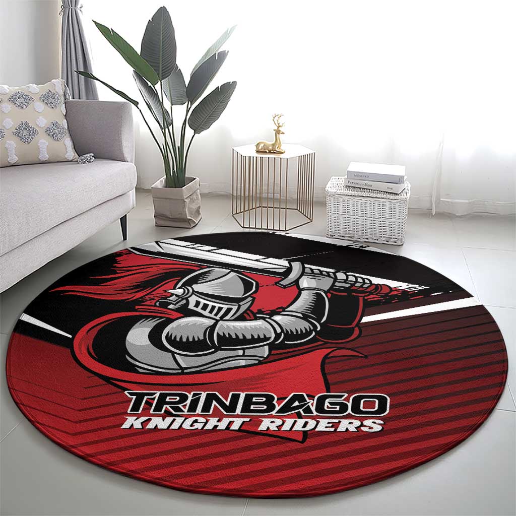 Knight Riders Trinbago Cricket Round Carpet Play Fight Win Repeat LT01