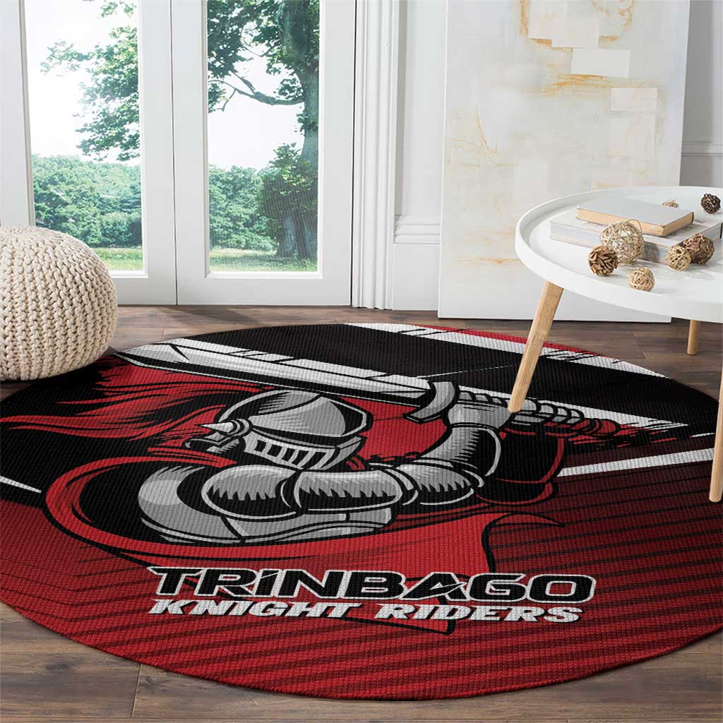 Knight Riders Trinbago Cricket Round Carpet Play Fight Win Repeat LT01