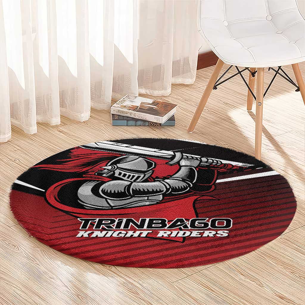 Knight Riders Trinbago Cricket Round Carpet Play Fight Win Repeat LT01