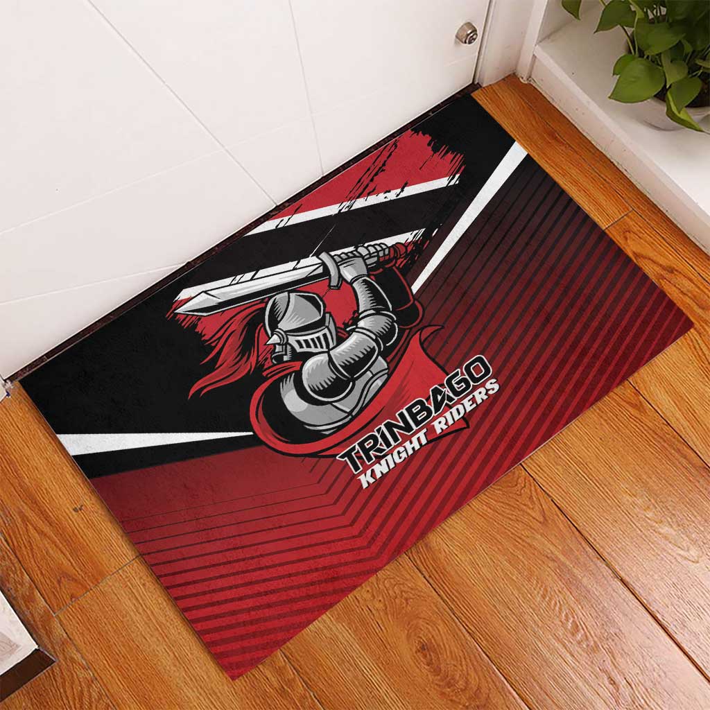 Knight Riders Trinbago Cricket Rubber Doormat Play Fight Win Repeat LT01