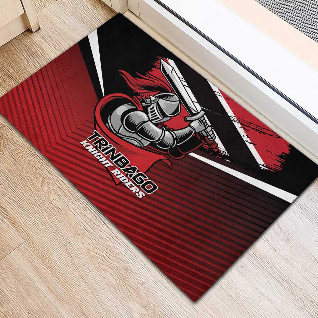Knight Riders Trinbago Cricket Rubber Doormat Play Fight Win Repeat LT01