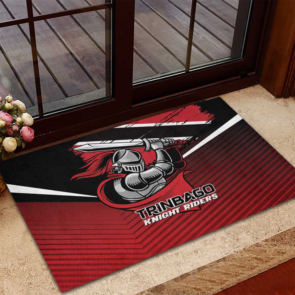 Knight Riders Trinbago Cricket Rubber Doormat Play Fight Win Repeat LT01