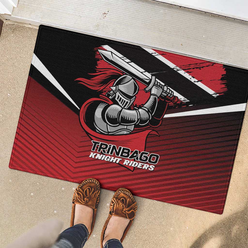 Knight Riders Trinbago Cricket Rubber Doormat Play Fight Win Repeat LT01