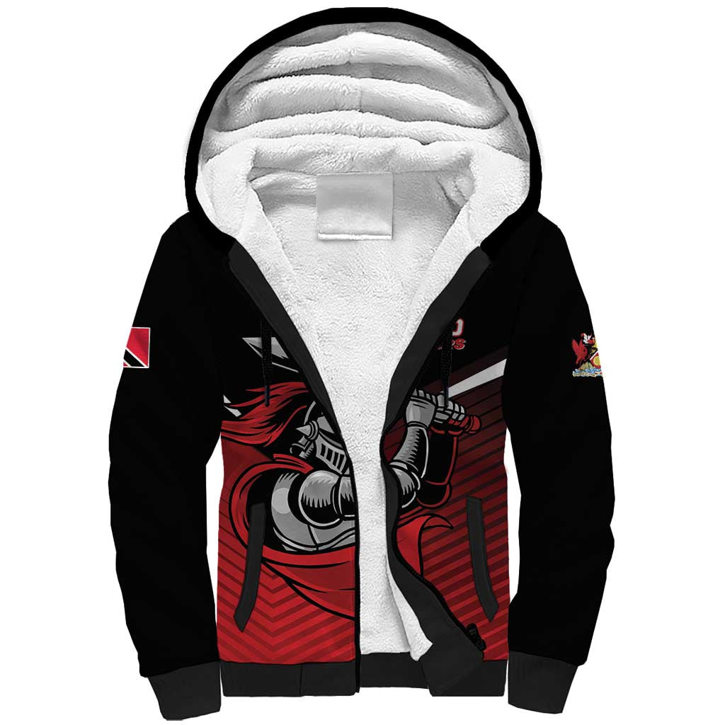 Custom Knight Riders Trinbago Cricket Sherpa Hoodie Play Fight Win Repeat LT01