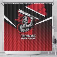 Knight Riders Trinbago Cricket Shower Curtain Play Fight Win Repeat LT01