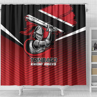 Knight Riders Trinbago Cricket Shower Curtain Play Fight Win Repeat LT01