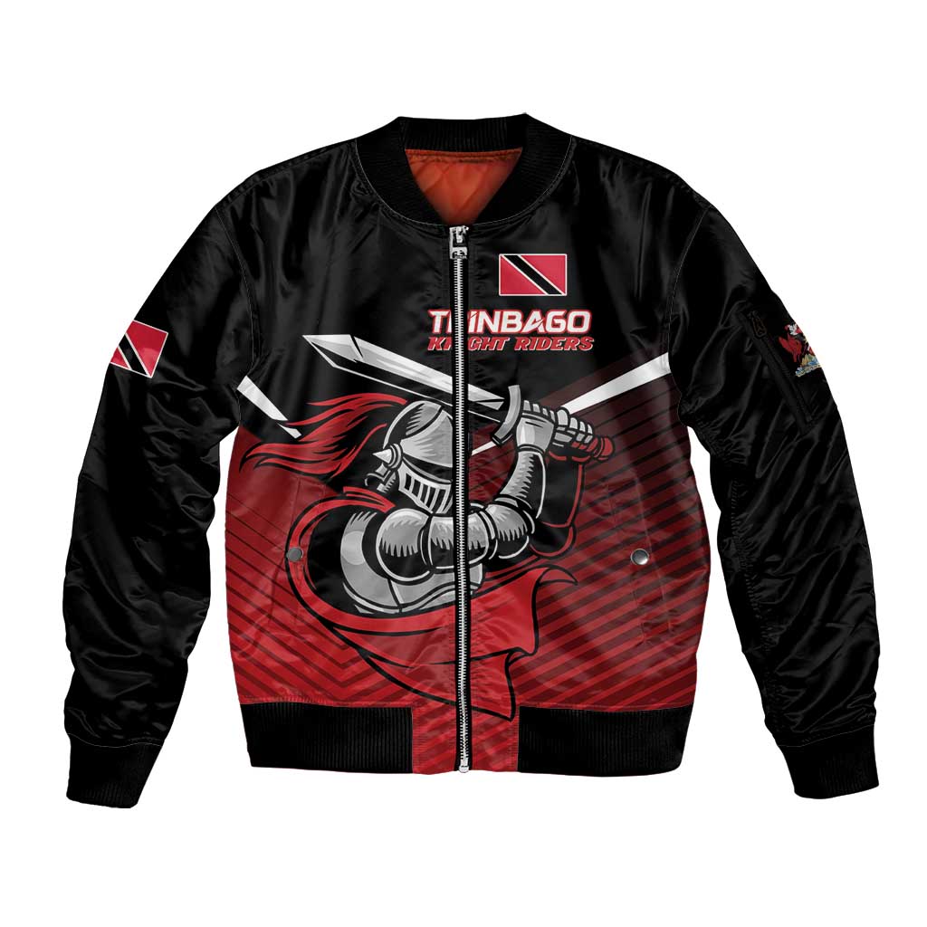 Custom Knight Riders Trinbago Cricket Sleeve Zip Bomber Jacket Play Fight Win Repeat LT01