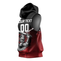 Custom Knight Riders Trinbago Cricket Sleeveless Hoodie Play Fight Win Repeat - Wonder Print Shop