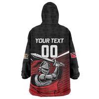 Custom Knight Riders Trinbago Cricket Wearable Blanket Hoodie Play Fight Win Repeat LT01