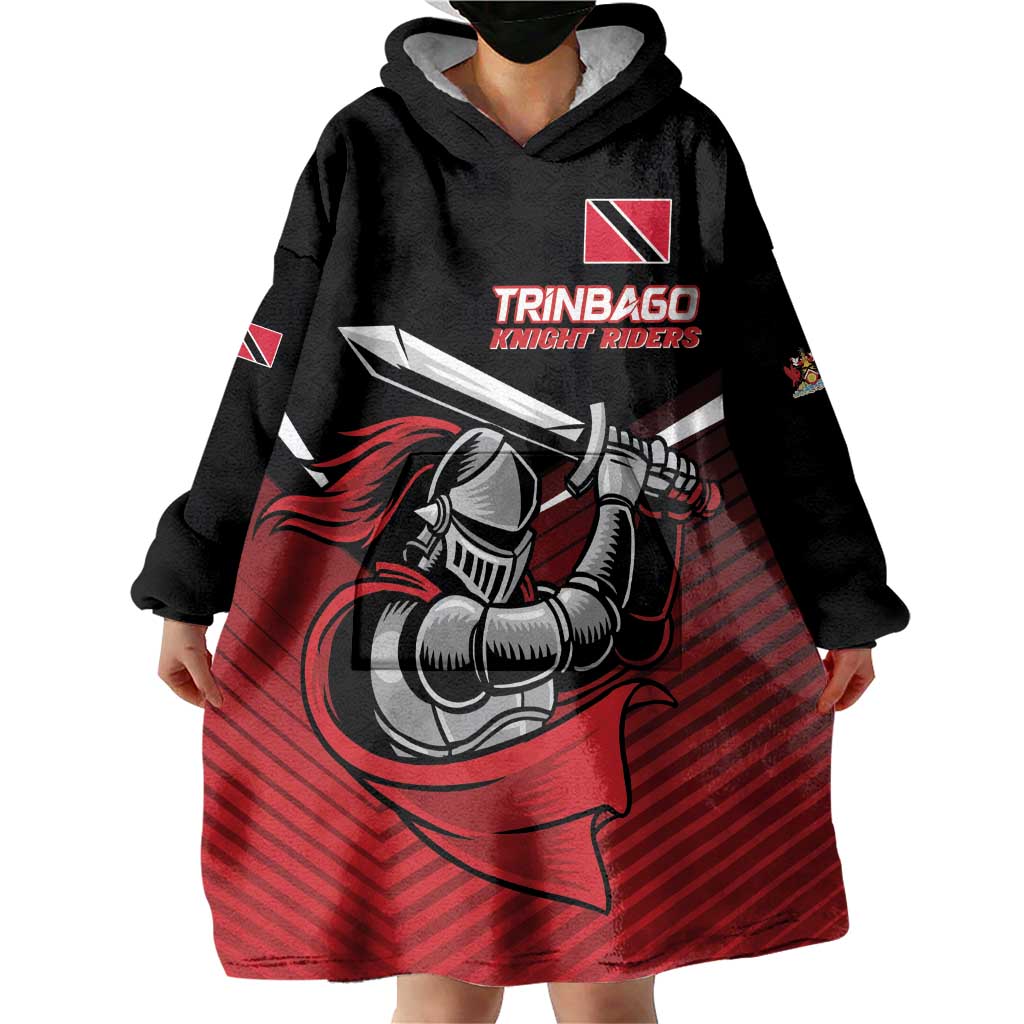 Custom Knight Riders Trinbago Cricket Wearable Blanket Hoodie Play Fight Win Repeat LT01