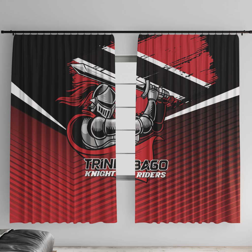 Knight Riders Trinbago Cricket Window Curtain Play Fight Win Repeat LT01