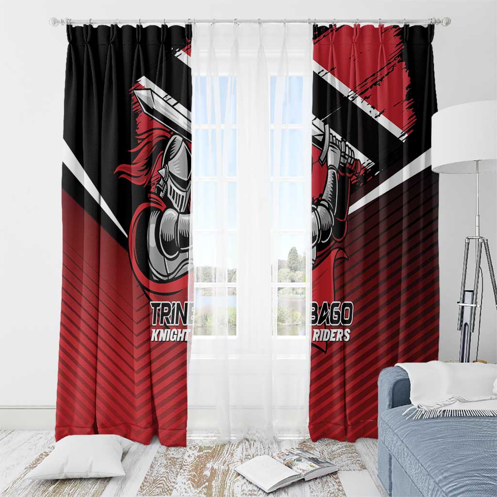 Knight Riders Trinbago Cricket Window Curtain Play Fight Win Repeat LT01