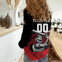 Custom Knight Riders Trinbago Cricket Women Casual Shirt Play Fight Win Repeat LT01