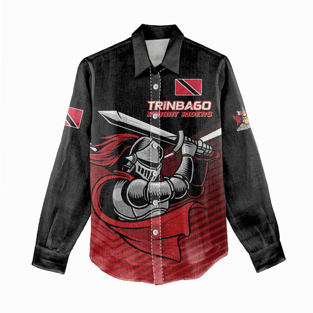 Custom Knight Riders Trinbago Cricket Women Casual Shirt Play Fight Win Repeat LT01