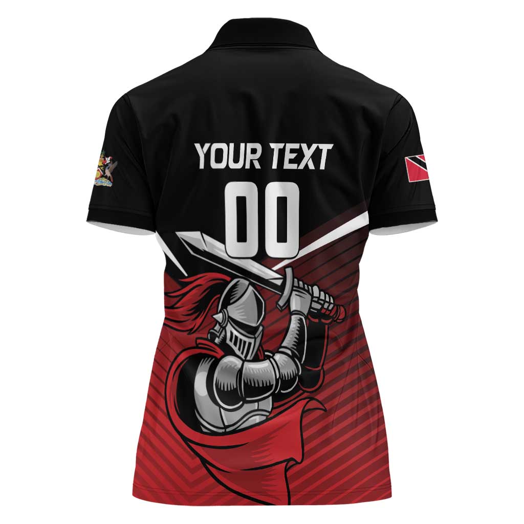 Custom Knight Riders Trinbago Cricket Women Polo Shirt Play Fight Win Repeat LT01