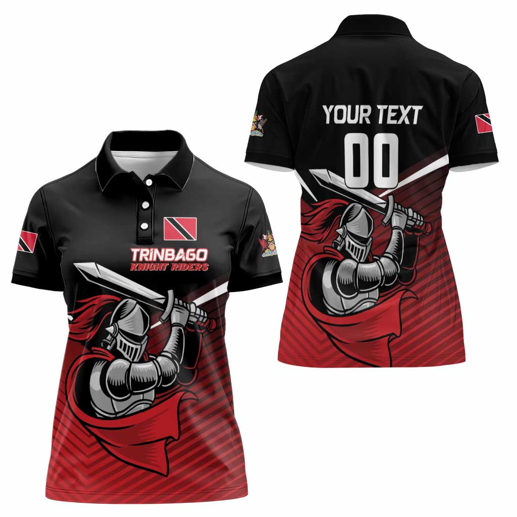 Custom Knight Riders Trinbago Cricket Women Polo Shirt Play Fight Win Repeat LT01