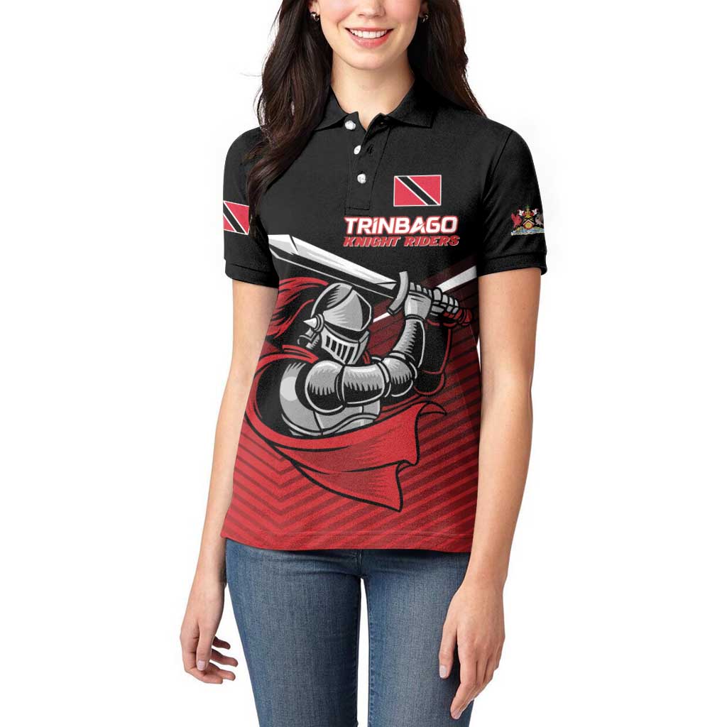 Custom Knight Riders Trinbago Cricket Women Polo Shirt Play Fight Win Repeat LT01