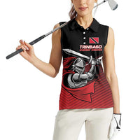 Custom Knight Riders Trinbago Cricket Women Sleeveless Polo Shirt Play Fight Win Repeat LT01