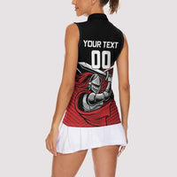 Custom Knight Riders Trinbago Cricket Women Sleeveless Polo Shirt Play Fight Win Repeat LT01