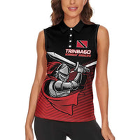 Custom Knight Riders Trinbago Cricket Women Sleeveless Polo Shirt Play Fight Win Repeat LT01