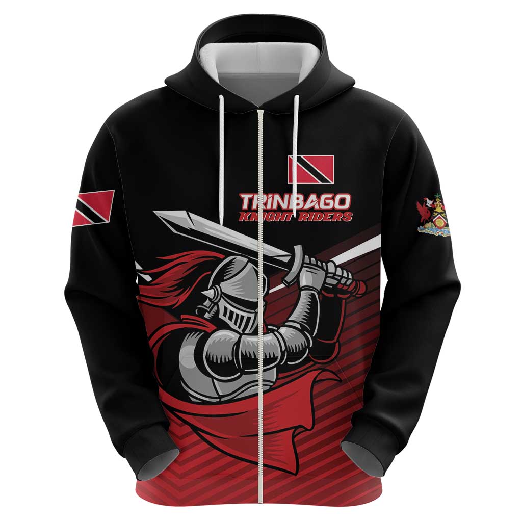 Custom Knight Riders Trinbago Cricket Zip Hoodie Play Fight Win Repeat LT01