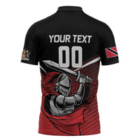 Custom Knight Riders Trinbago Cricket Zipper Polo Shirt Play Fight Win Repeat - Wonder Print Shop
