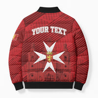 Personalised Malta Valletta Bomber Puffer Jacket St Johns Cathedral