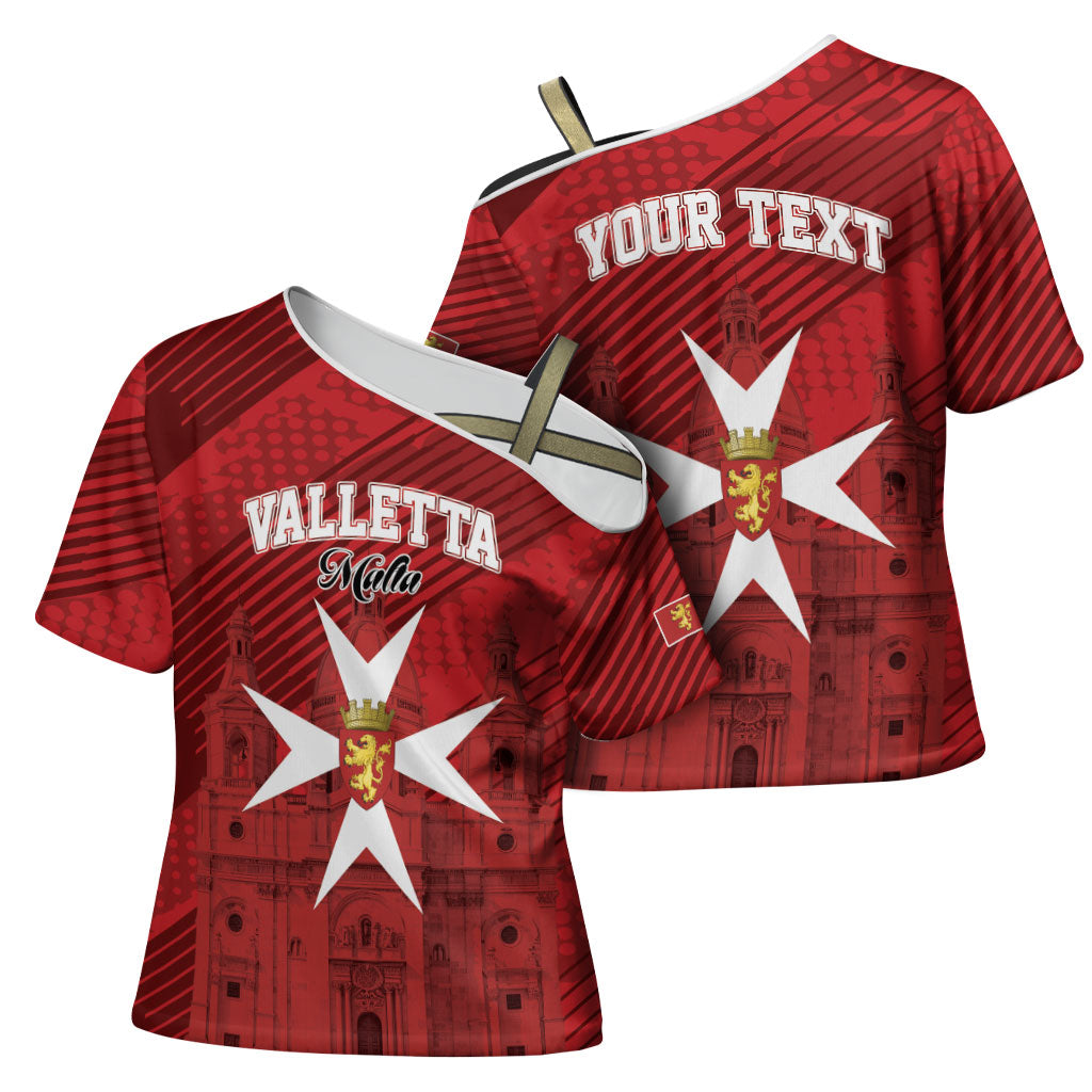 Personalised Malta Valletta Cross Shoulder Shirt St Johns Cathedral