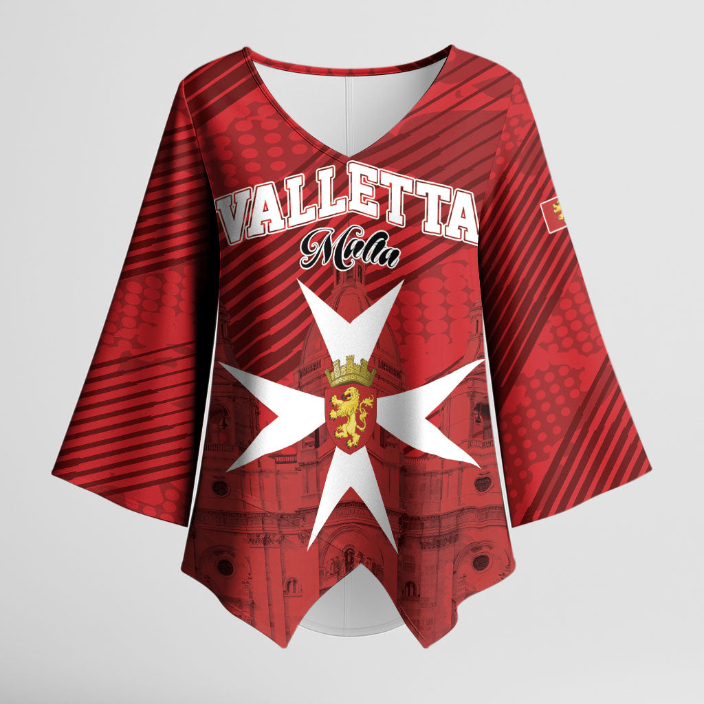 Personalised Malta Valletta Kimono Sleeve Blouse St Johns Cathedral
