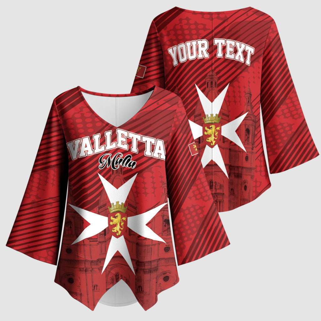 Personalised Malta Valletta Kimono Sleeve Blouse St Johns Cathedral
