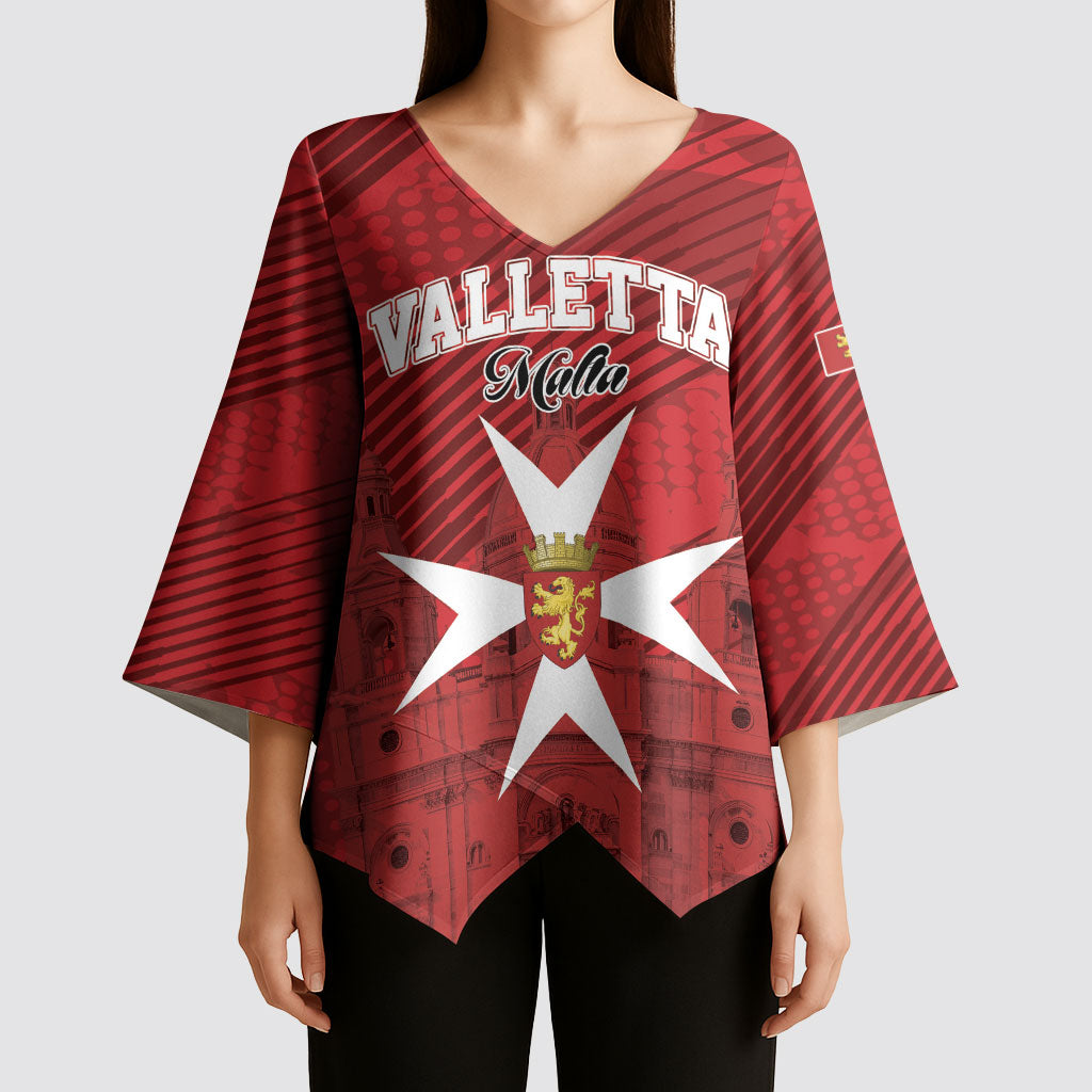 Personalised Malta Valletta Kimono Sleeve Blouse St Johns Cathedral