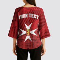 Personalised Malta Valletta Kimono Sleeve Blouse St Johns Cathedral