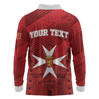 Personalised Malta Valletta Long Sleeve Polo Shirt St Johns Cathedral