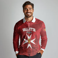 Personalised Malta Valletta Long Sleeve Polo Shirt St Johns Cathedral