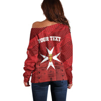 Personalised Malta Valletta Off Shoulder Sweater St Johns Cathedral