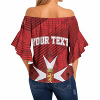 Personalised Malta Valletta Off Shoulder Wrap Waist Top St Johns Cathedral