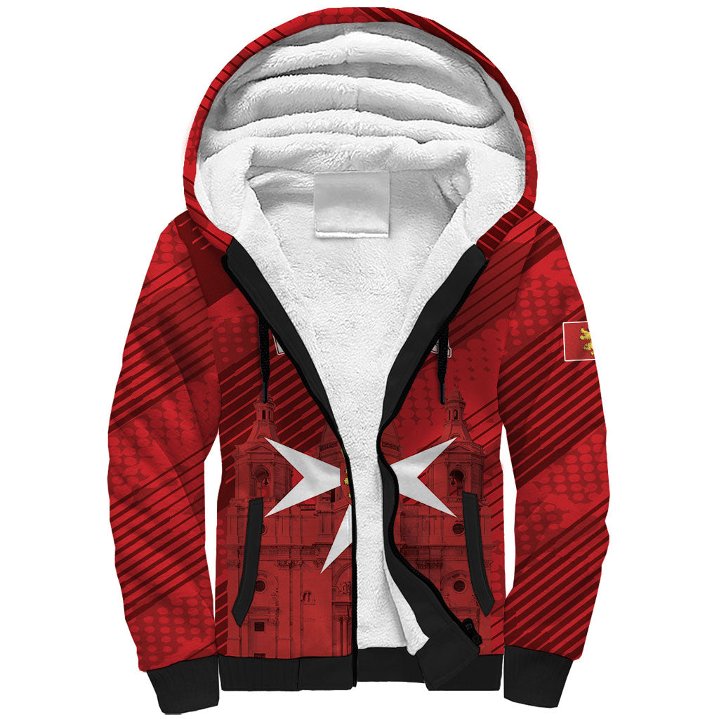 Personalised Malta Valletta Sherpa Hoodie St Johns Cathedral