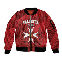 Personalised Malta Valletta Sleeve Zip Bomber Jacket St Johns Cathedral