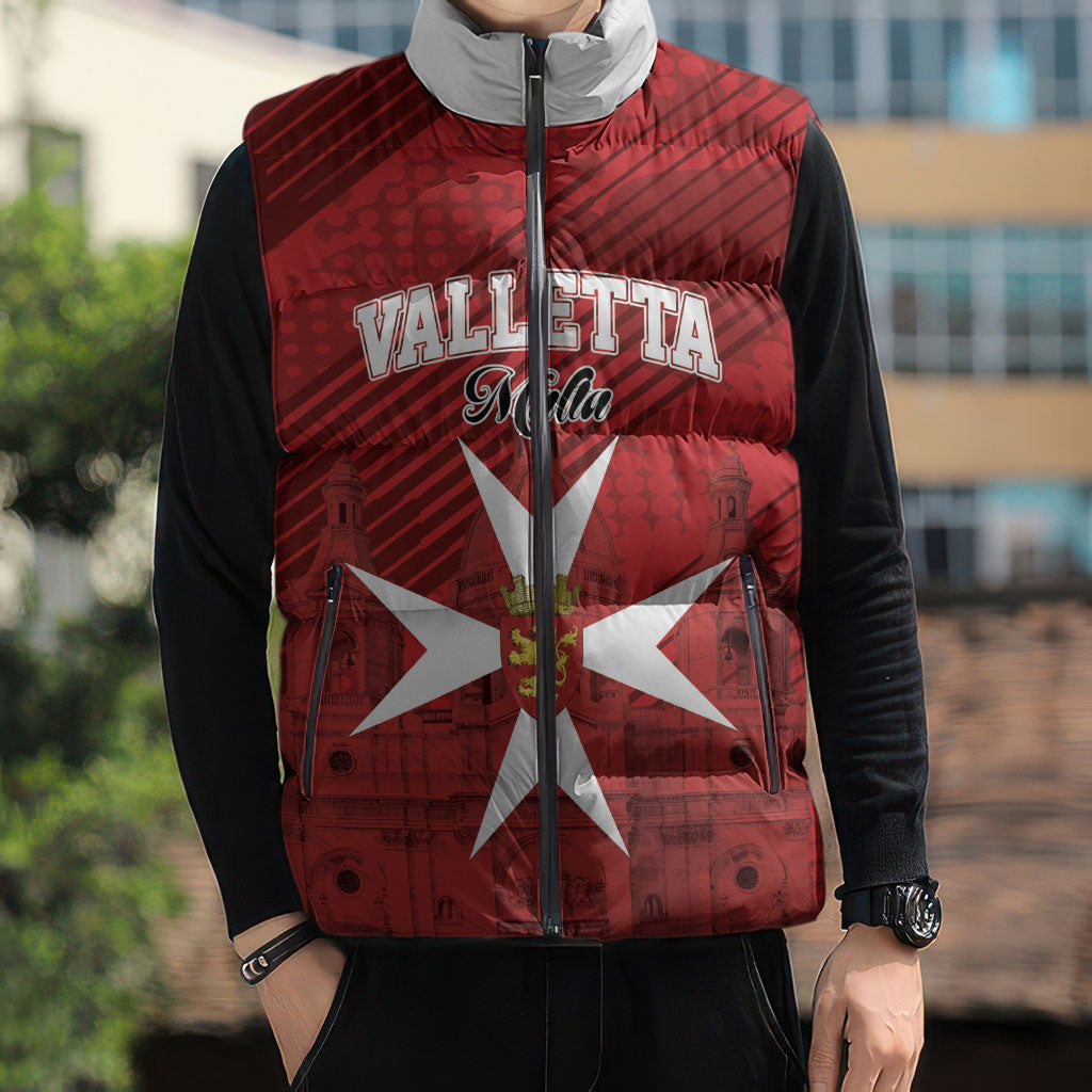 Personalised Malta Valletta Sleeveless Puffer Jacket St Johns Cathedral