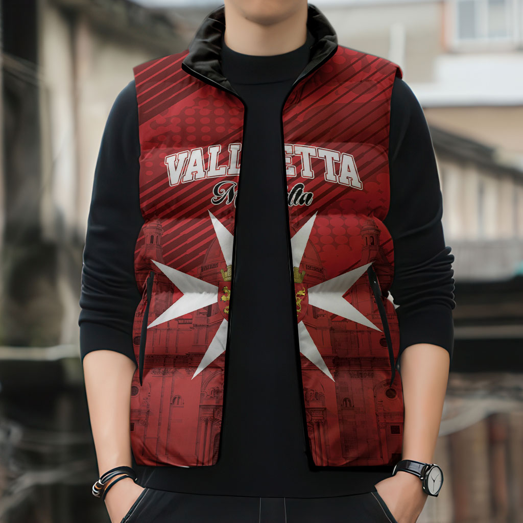 Personalised Malta Valletta Sleeveless Puffer Jacket St Johns Cathedral