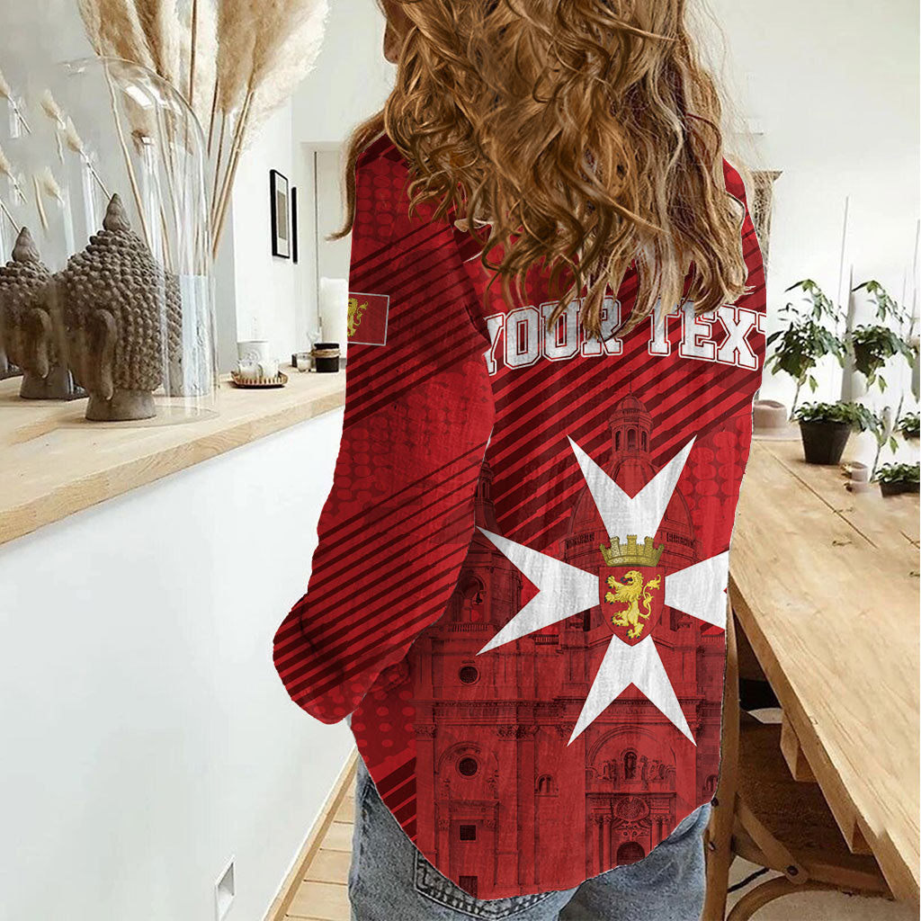 Personalised Malta Valletta Women Casual Shirt St Johns Cathedral