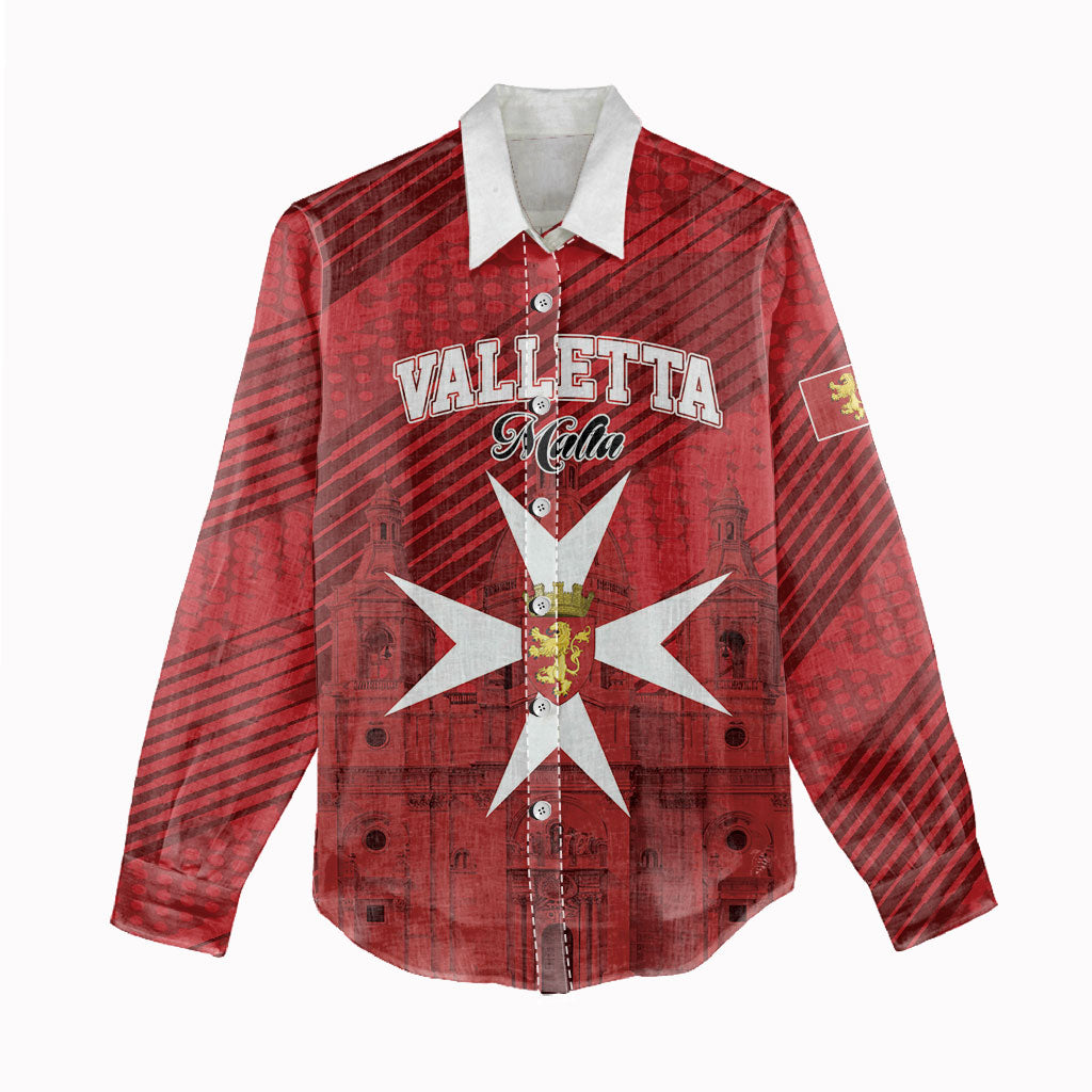 Personalised Malta Valletta Women Casual Shirt St Johns Cathedral