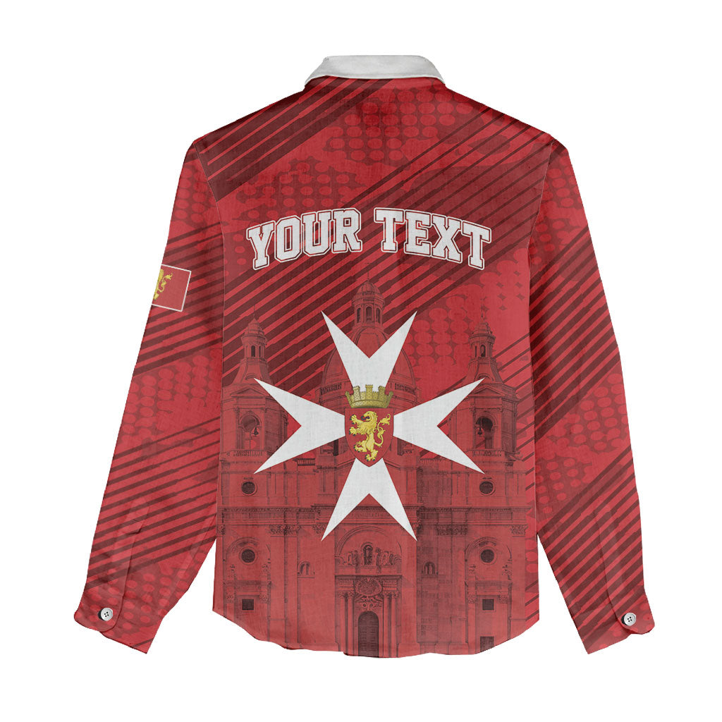 Personalised Malta Valletta Women Casual Shirt St Johns Cathedral