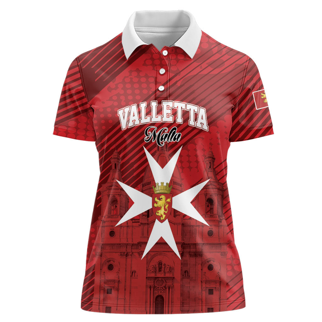 Personalised Malta Valletta Women Polo Shirt St Johns Cathedral