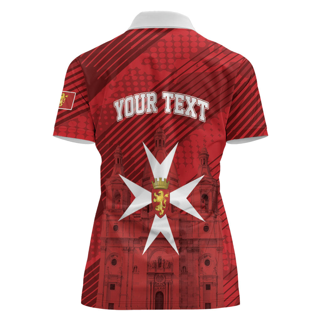 Personalised Malta Valletta Women Polo Shirt St Johns Cathedral